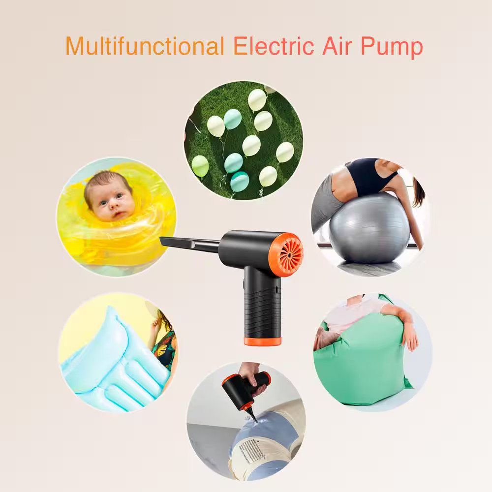Multi-Purpose Compressed Air Duster, Cordless Compressed Air Blower with Led for
