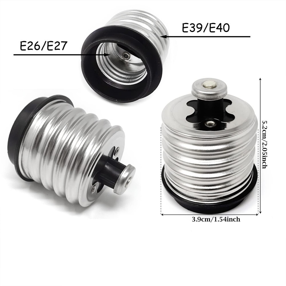 6pcs E39/e40 To E26/e27 Adapter Light Bulb Socket Converter