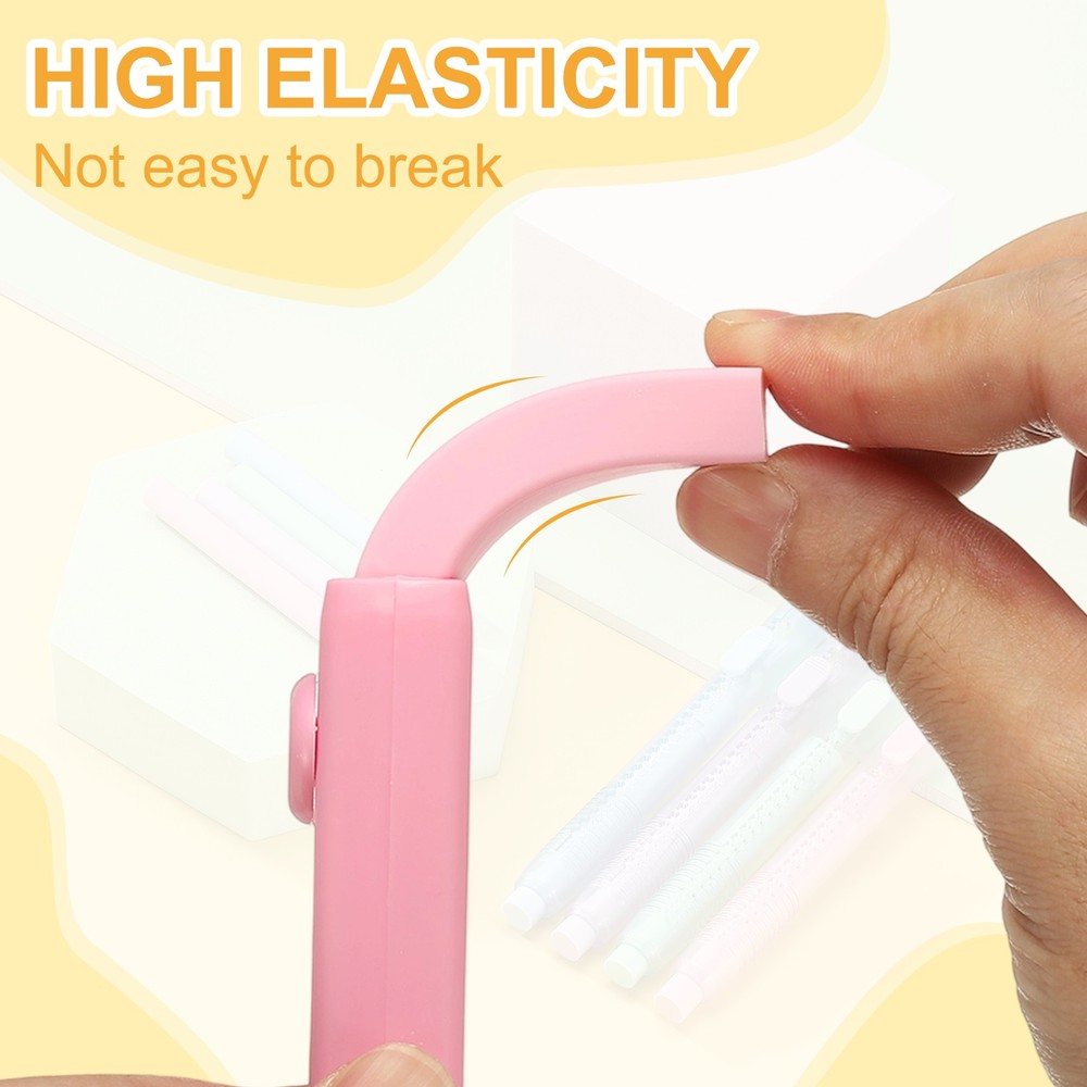 5 Pack Erasers, Pencil Erasers Large Eraser Push Pull Cute Soft, Pink