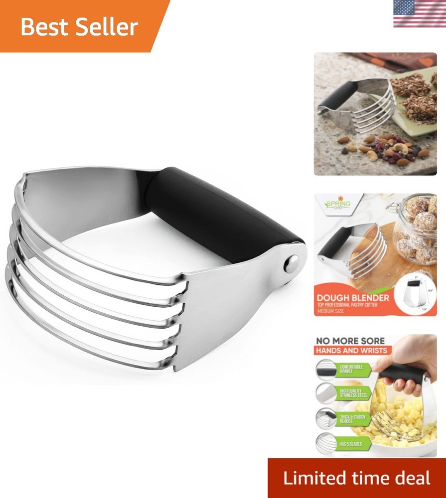 Rust-Resistant Medium Dough Blender - Effortlessly Blend Cold Butter for Baking