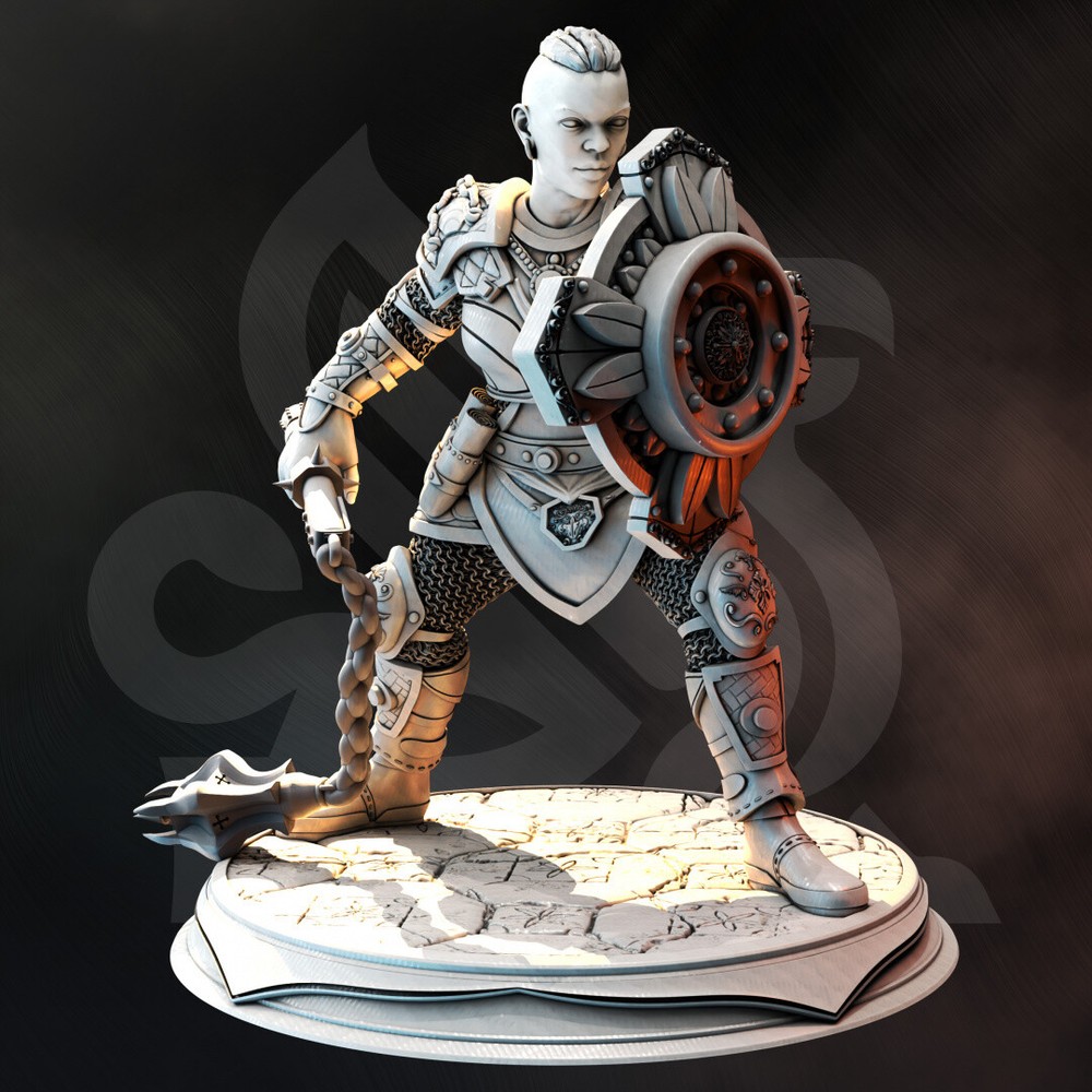 Tergrid Dwarf Cleric Paladin Miniature | D&D DnD |