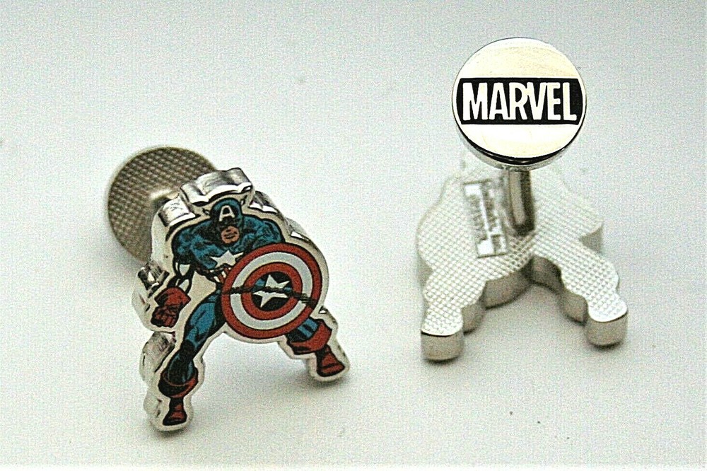 Marvel Comics Classic Captain America Standing Cufflinks New Gift Box