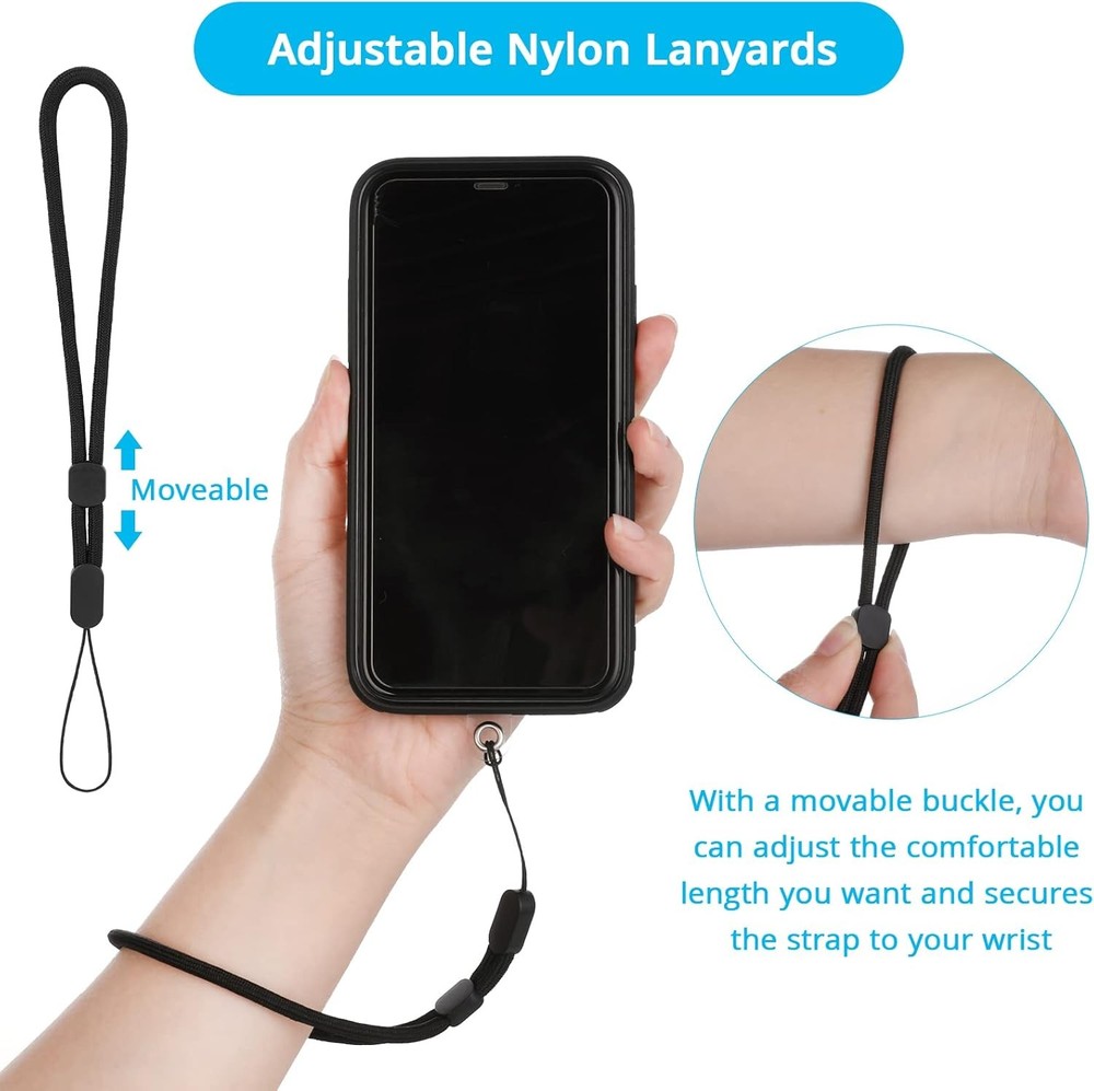 cobee Hand Wrist Strap Lanyard with Tether Patch, 6 Pcs Adjustable Nylon...