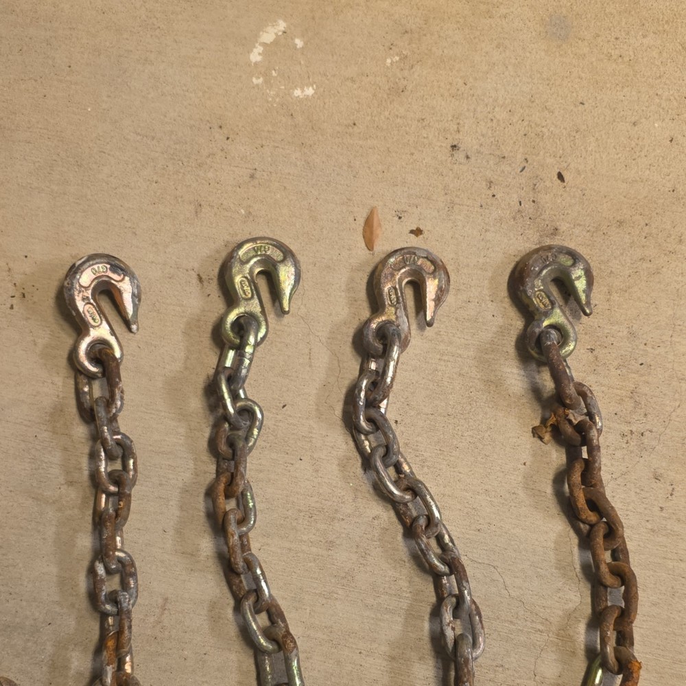 4"X30' Winch Strap with Chain Hook 4 Pack