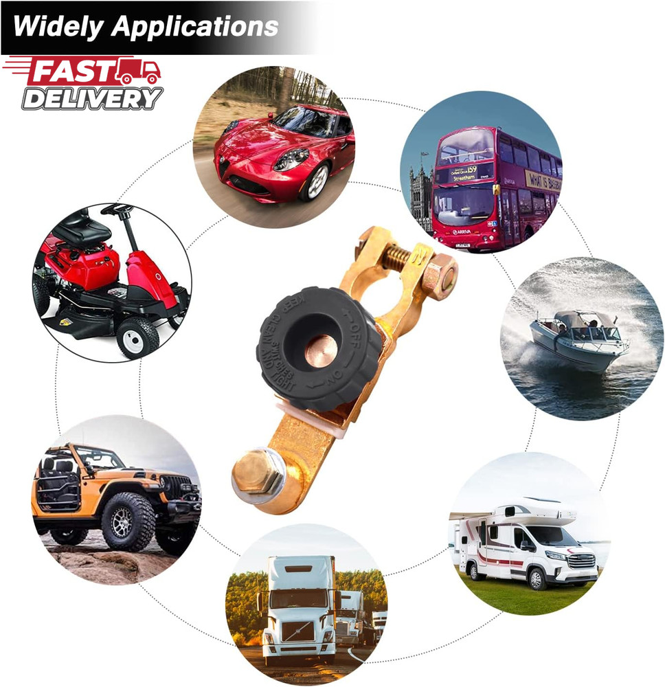 Top Post Battery Disconnect Switch - Quick Disconnect Battery Cut off Switch for