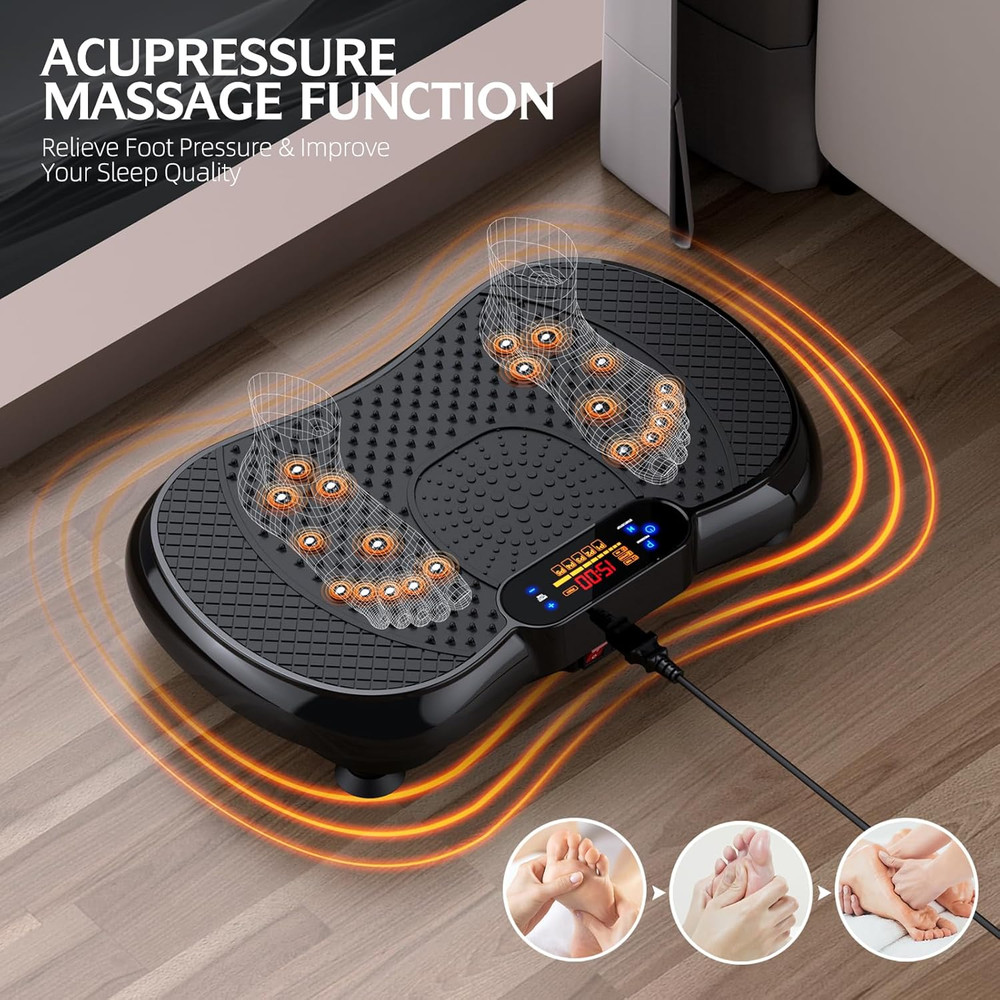 Vibration Plate Exercise Machine, Full Body Workout Platform for Home Use
