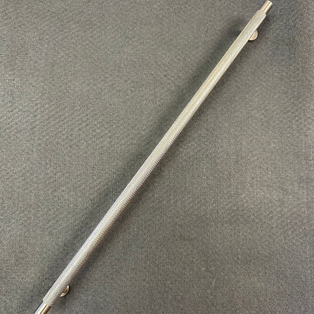 12" Knurled Round Pull Satin Nickel