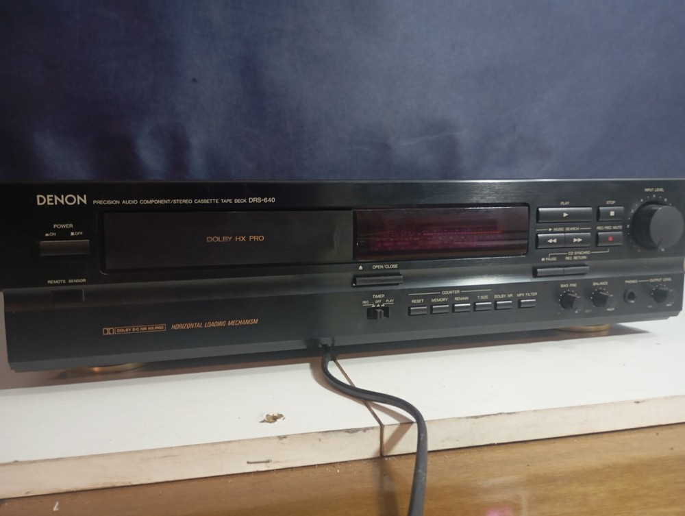 Denon DRS-640 Single Cassette Deck TESTED WORKING
