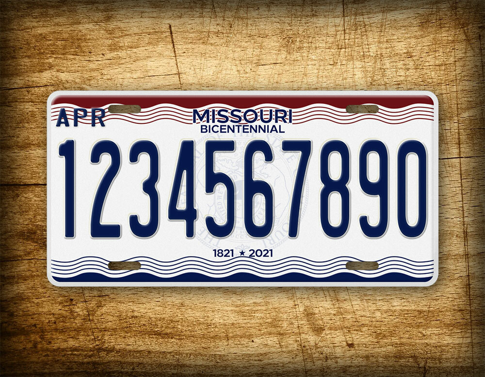 Customized Missouri Bicentennial State License Plate MO Replica Personalized Tag