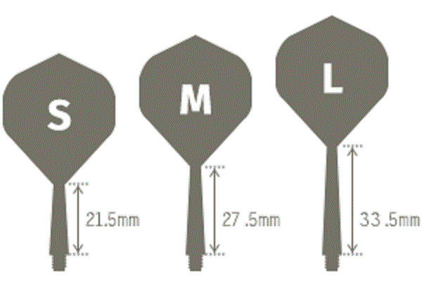 WHITE CONDOR AXE DART SHAFT/FLIGHT COMBO SMALL FLIGHT MEDIUM SHAFT