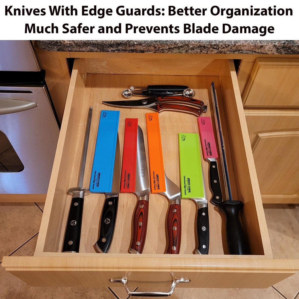 5pc Universal Knife Edge Guard Set Multicolored / Multi-sized / for Chef knif...
