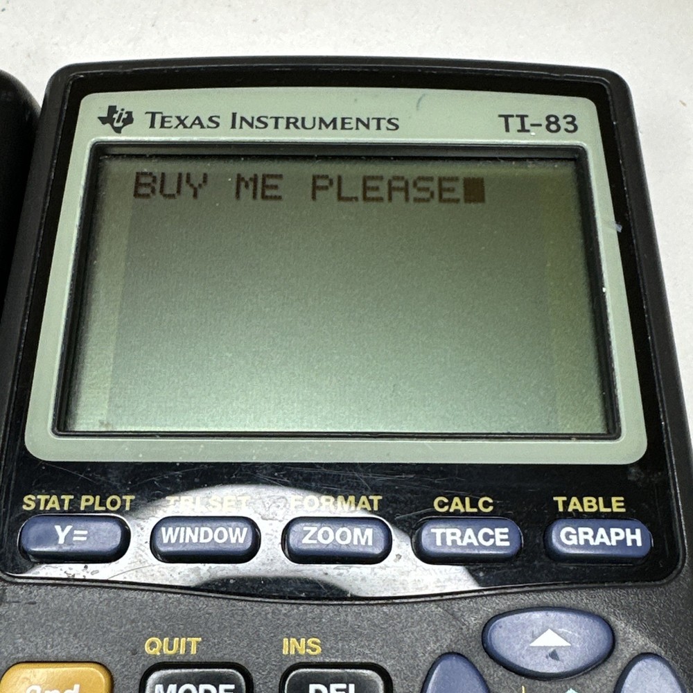 Texas Instruments TI-83 Graphing Calculator w/ Cover Tested Working