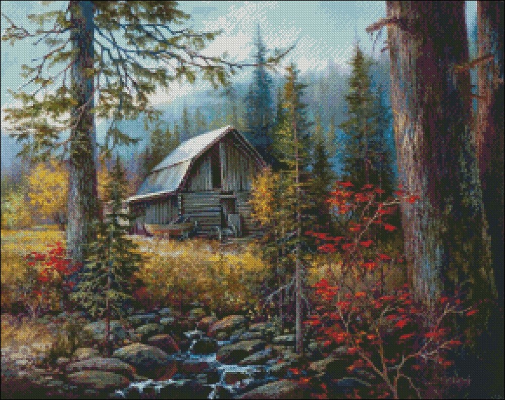 Burma Barn - Chart Needlework Crafts DIY - Counted Cross Stitch Patterns