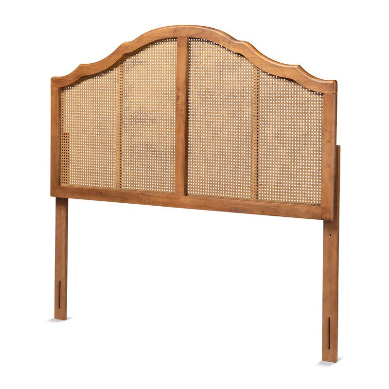 Baxton Studio Iris Walnut Finished Wood Queen Size Arched Headboard