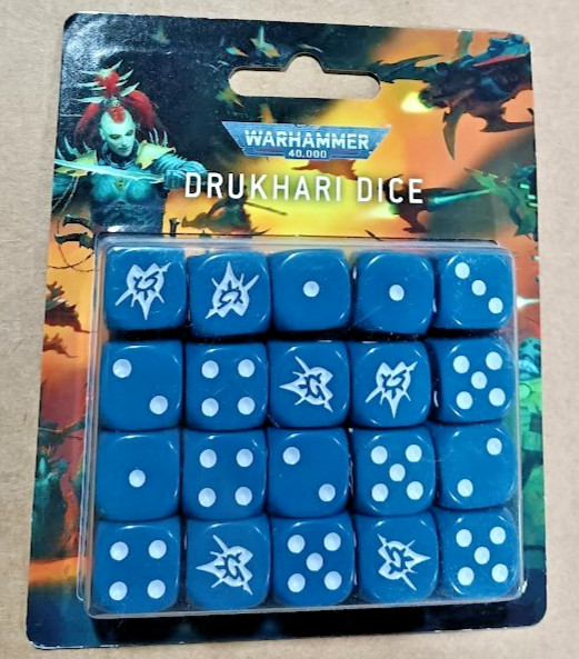 ⚔️WARHAMMER 40K - DRUKHARI DICE - NIB - OOP ⚔️