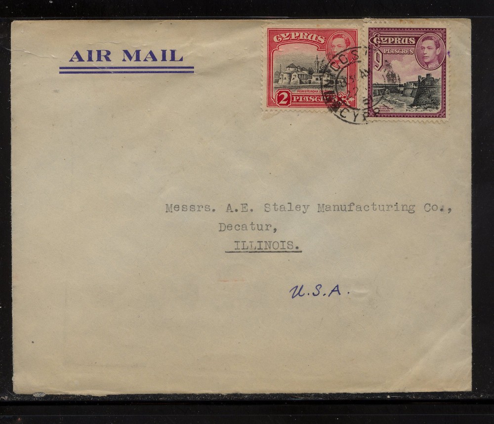 Cyprus  147b, 151 on cover to  US          KL1208