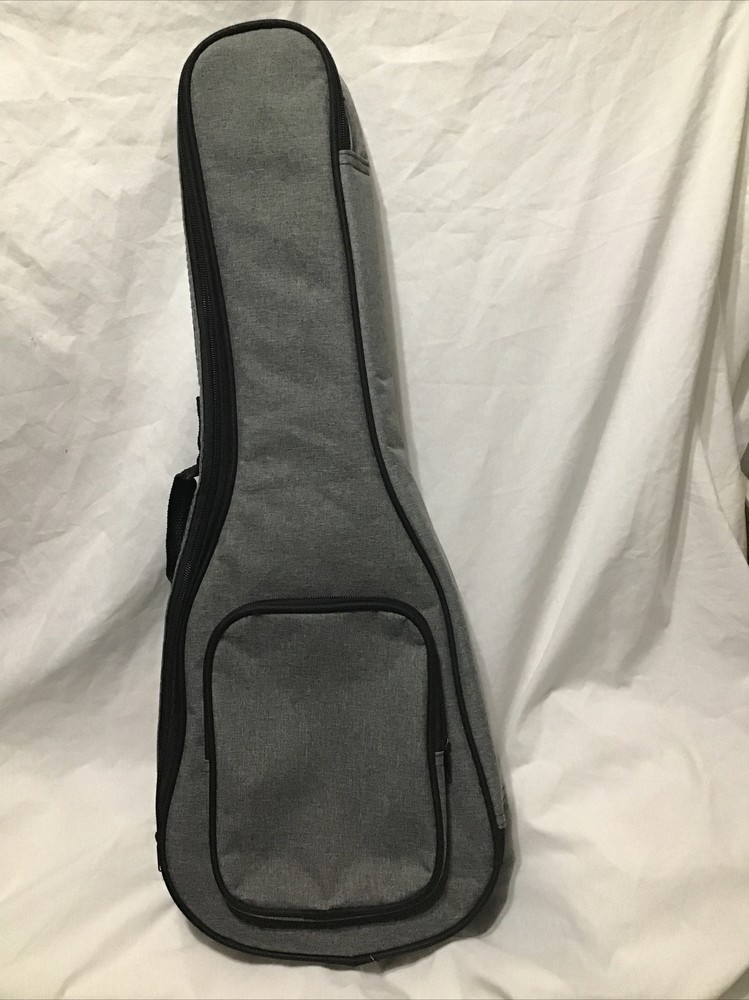 Ukulele Backpack Case Bag Padded Front pocket Gray