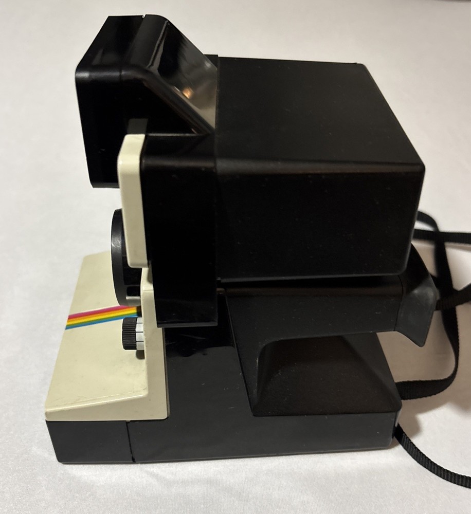Polaroid OneStep Camera With Q-Light Flash Rainbow Stripe Tested