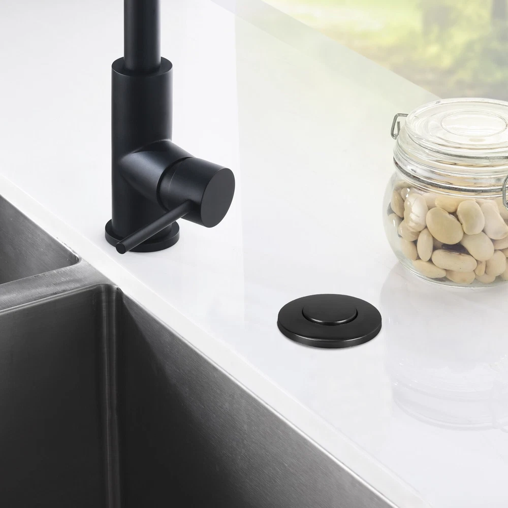 Air Switch Kit for Garbage Disposal 3.58” Extra Button Black Stainless Steel