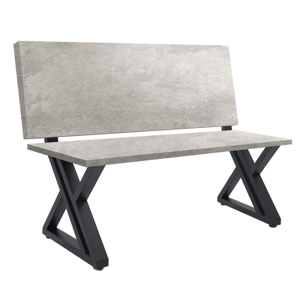 Bench Legs, 2PCS Bench Legs, Z-Shaped Bench Legs with Backrest Bracket