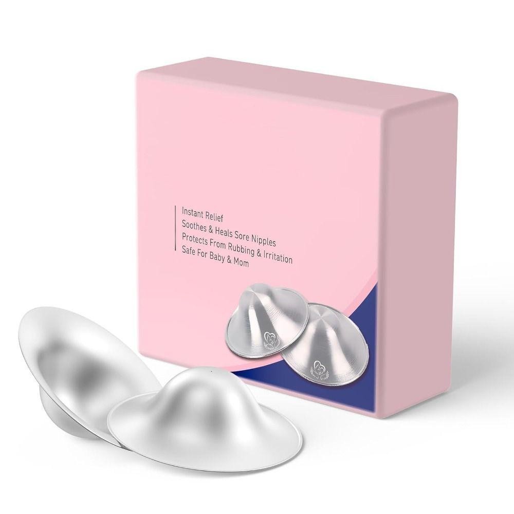 Silver Nipple Shields Breastfeeding Nursing Cups Sore Nipple Protector Relief