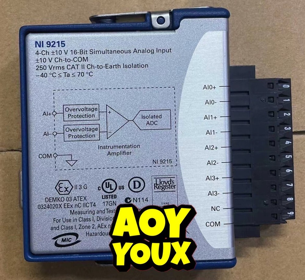 National Instruments NI 9215 cDAQ Analog Input Module Simultaneous Sampling