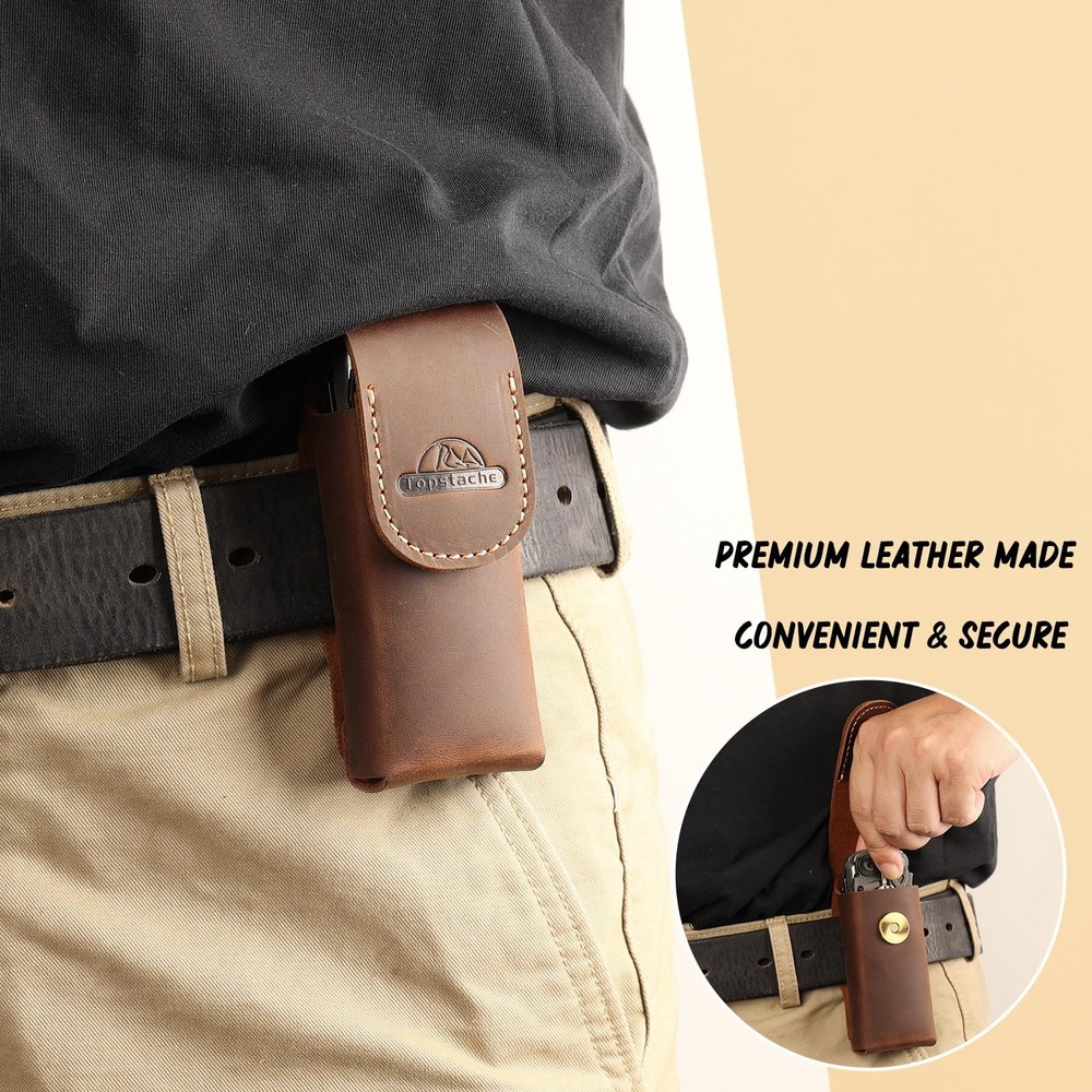 Leather Multitool Sheath for Belt Multitool Holster for Belt Leather Multit...