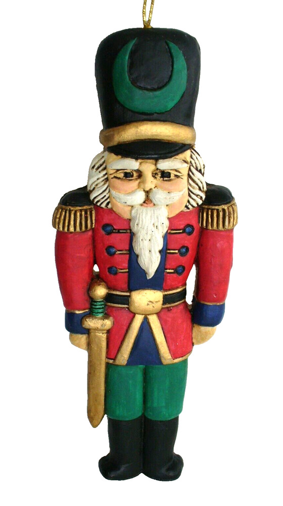 CLAY~Hand Crafted~NUTCRACKER~Christmas~WALL PLAQUE~Hand Painted~12" x 4"~EUC