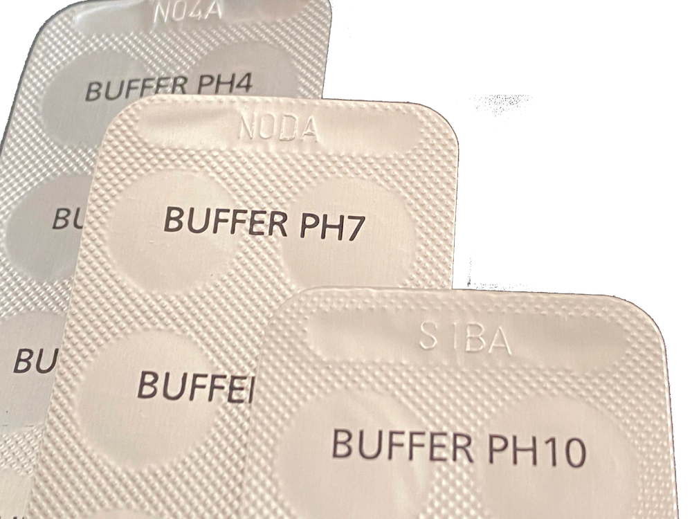 30-Pack Color-Coded Buffer Calibration Tablets 4, 7, 10 for Electronic pH Meters