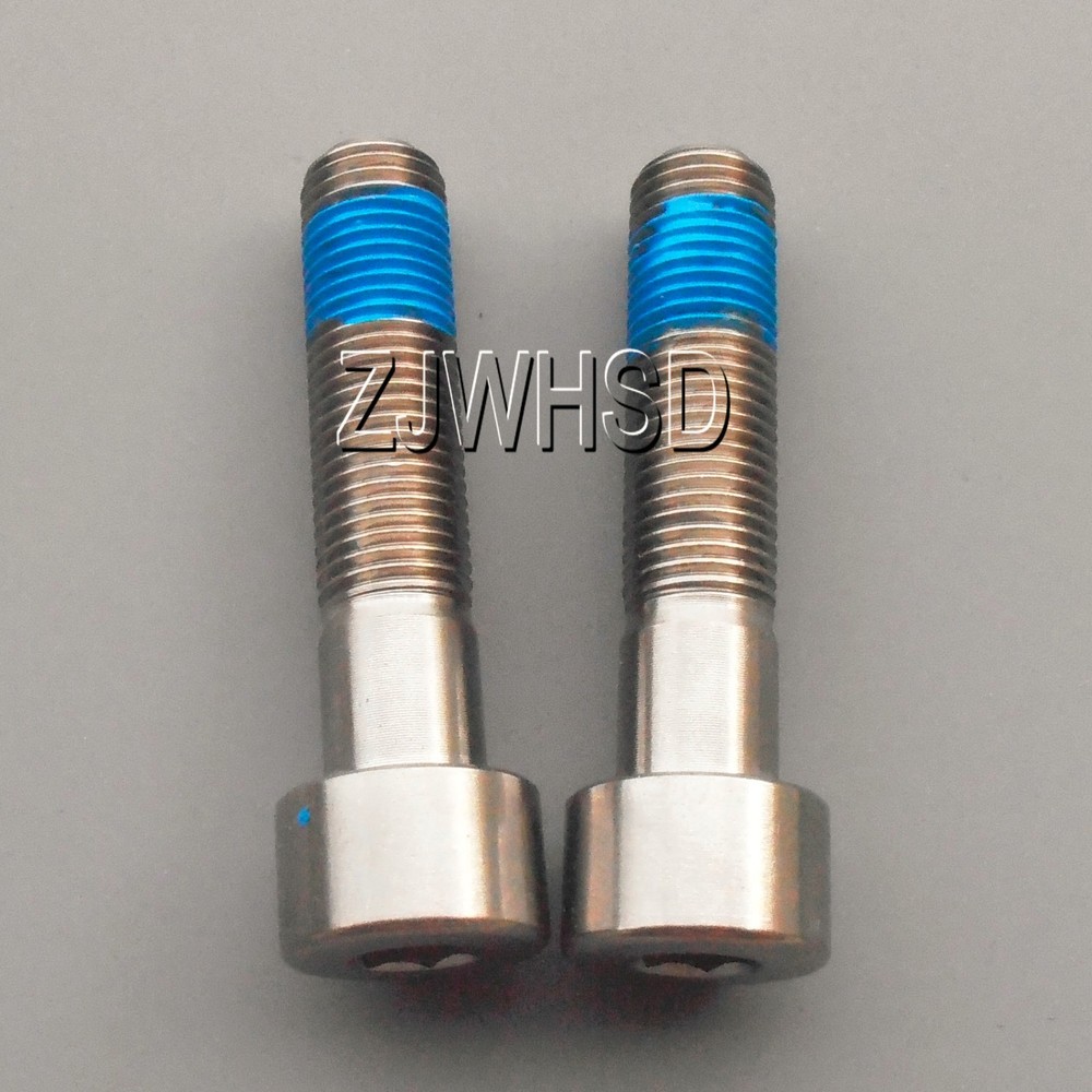 2pcs M9 x 40 Ti Titanium Screw Bolt Allen hex Socket Cap Head with ThreadLocker