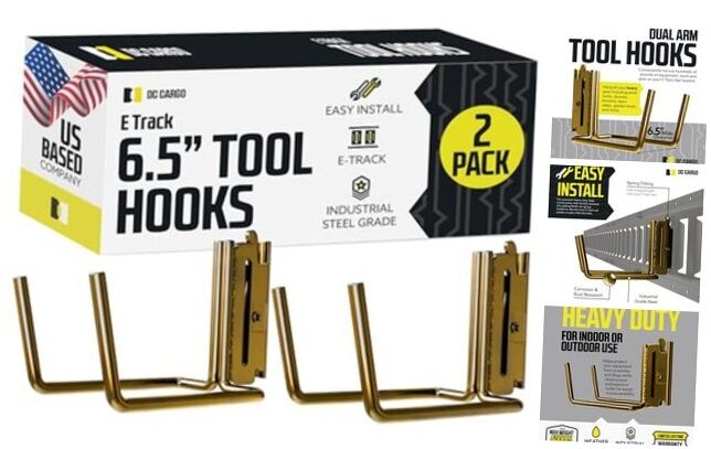 DC Cargo - E Track Tool Hanger Accessories 6.5" Deep () 2 Pack 6.5" Tool hanger