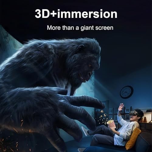 3D VR Headset for iPhone & Android, Adjustable Anti-Blue Light Glasses, 4.5"-6.7