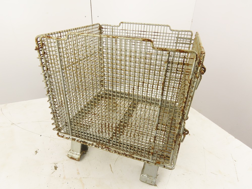 Miniature Collapsible Folding Stackable Industrial Wire Baskets 18"x20"x16"