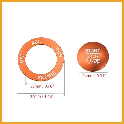 Engine Start Stop Button Cover Kit One Click Push Start Button Trim Sticker