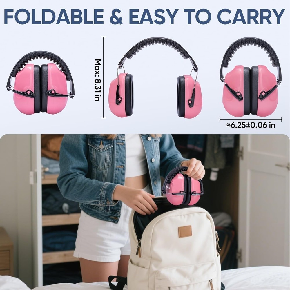 Noise Cancelling Ear Muffs for Adults, SNR 33dB Hearing Protection, Adjustabl...