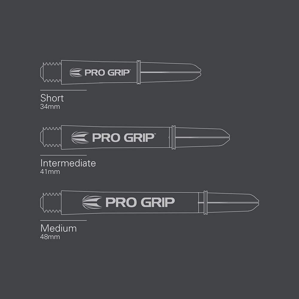 Versatile Pro Grip Dart Shafts, 9-Pack with Short, Intermediate & Medium Options