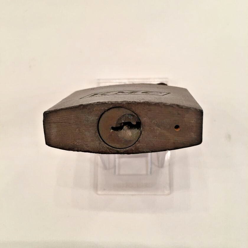 Vintage Solid Brass KMC Padlock with Original Key + extra