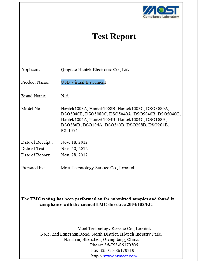 CC65 + Head + 1008C 8CH USB Auto Scope/DAQ/8CH Program Generator Oscilloscope