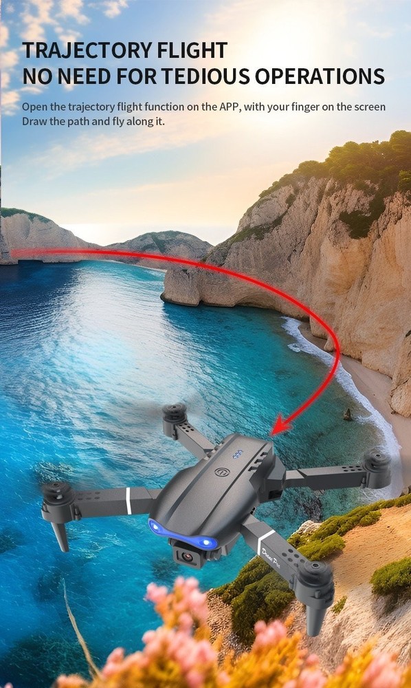 Drone With Remote Control, Dual Camera, Obstacle Avoidance, Foldable Arms