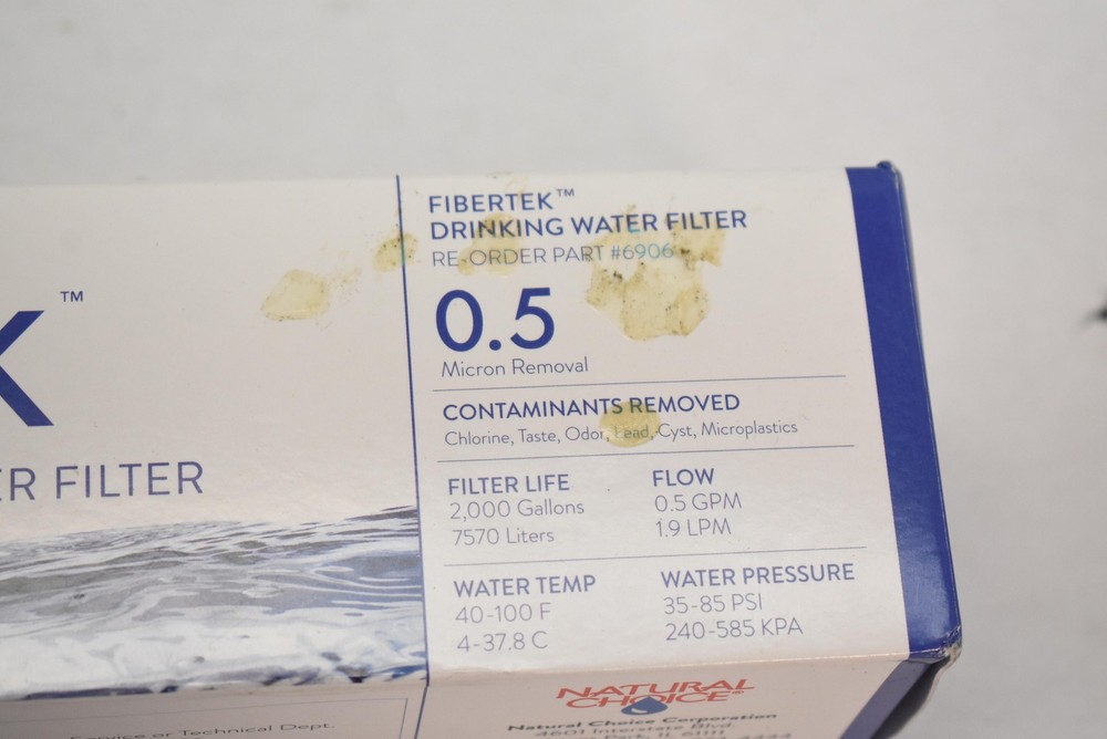 FiberTek Drinking Water Filter 0.5 Micron 6906 White For Aqua Optima Evolve