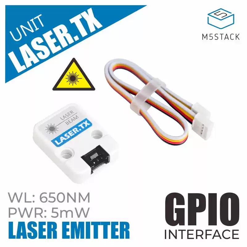 M5Stack LaserTX Adjustable Focus LASER Transmitter Communication GPIO Interface