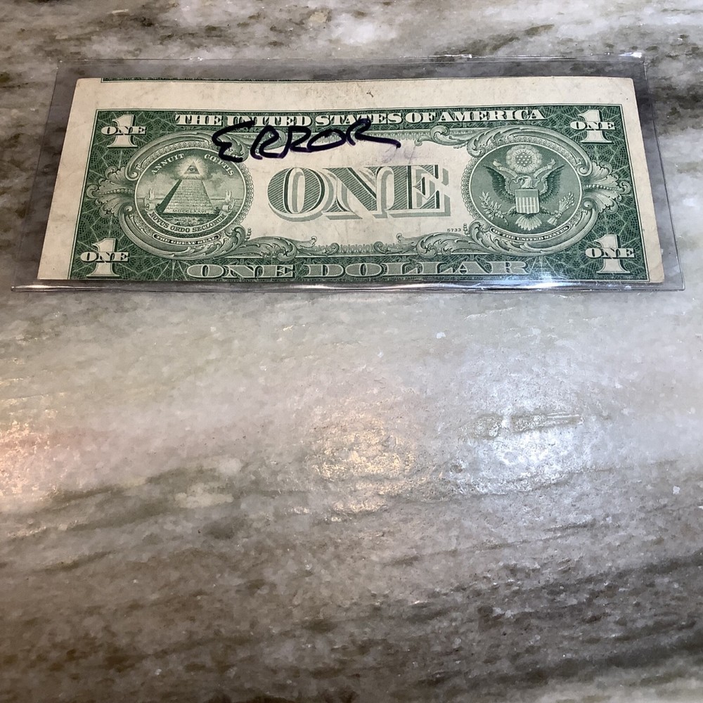 1935 E $1.00 Silver Certificate Error Note