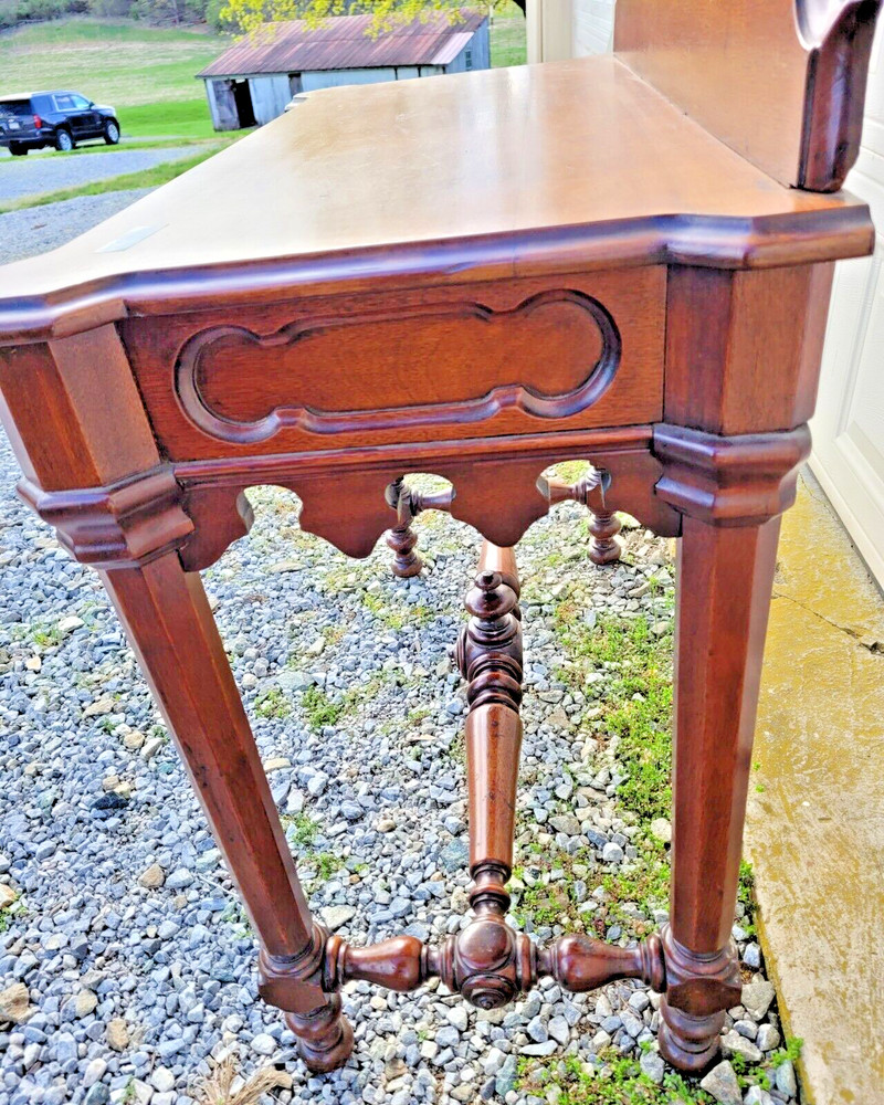 ANTIQUE WALNUT AMERICAN GOTHIC CONSOLE / SERVER