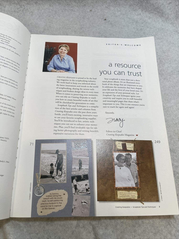 Keepsakes Scrapbook Tips And Techniques Leisure Arts Publication Trade Paperback