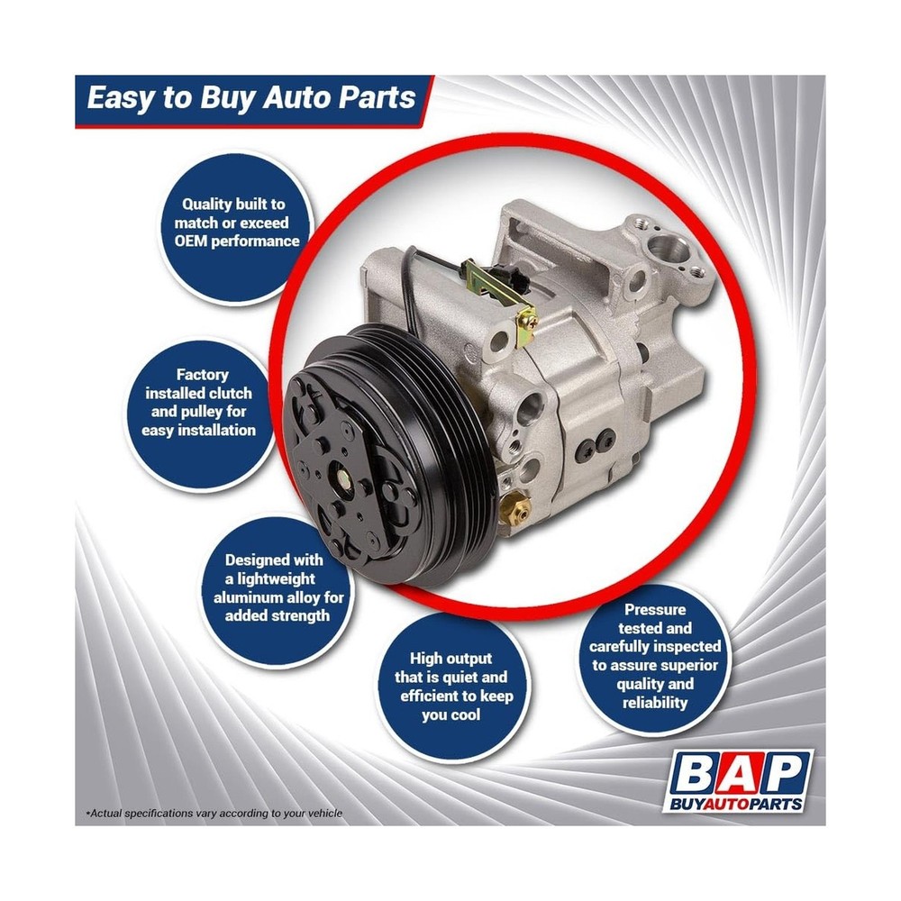 AC Compressor & A/C Clutch For Ford E150 E250 E350 E450 E-150 E-250 E-350 E-4...