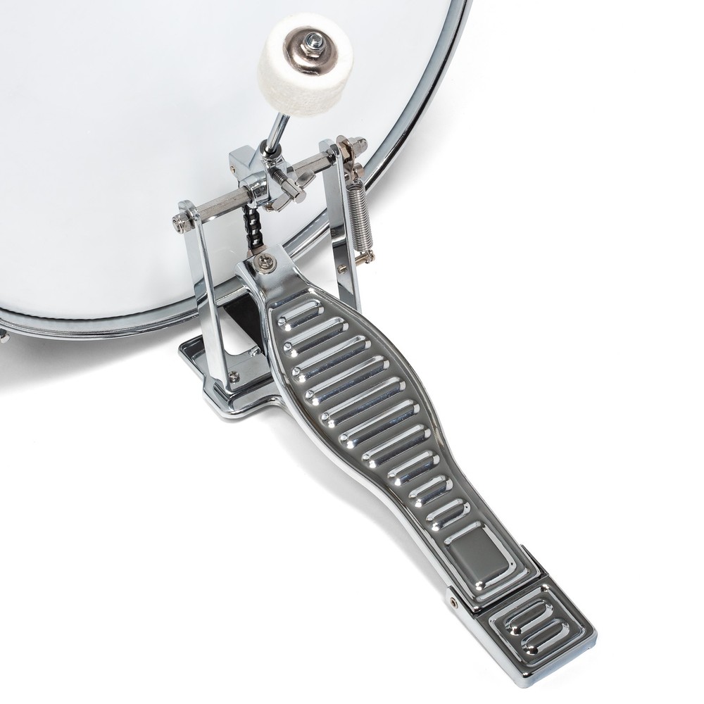 OPEN BOX - 5-Piece Junior Drum Set with Brass Cymbals - Starter Kit - Silver
