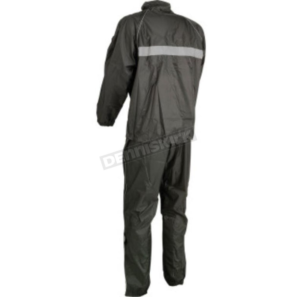 Z1R Men's Black 2-Piece Rainsuit