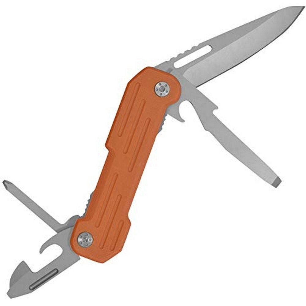 Camillus Pocket Block Multi Tool Orange Folding Knife G10 Handle - 19652
