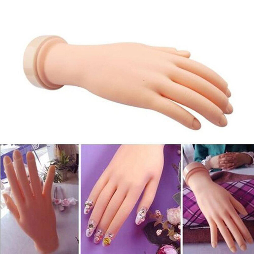 Beginner Nail Practice Hand Nail Manicure Mannequin Training Hand Left Hand