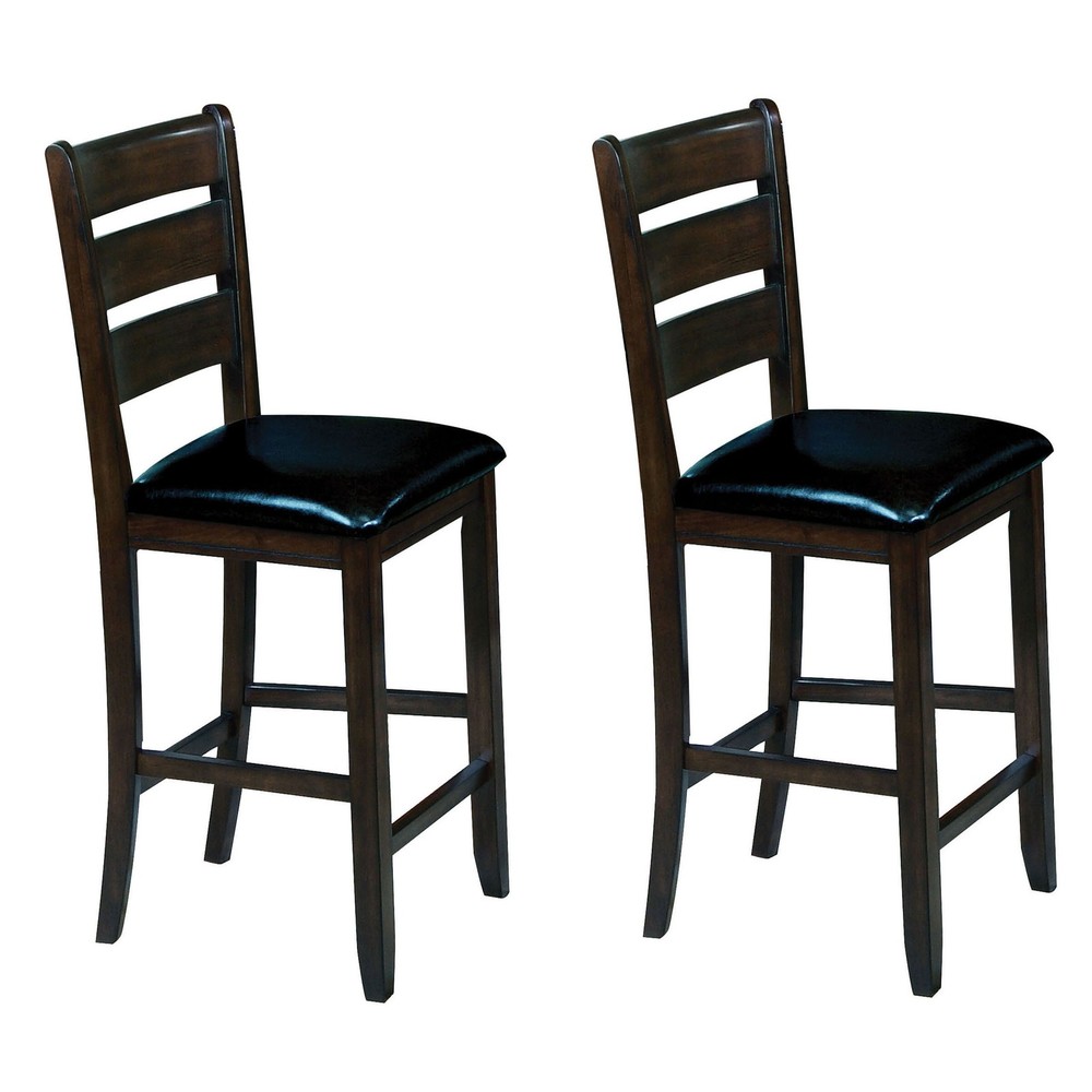 Black and Espresso Counter Height Chairs